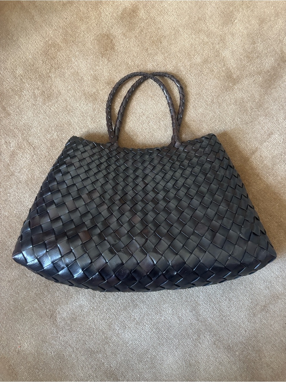 Dragon Diffusion Woven Leather Tote in Dark Brown - Picture 2 of 7
